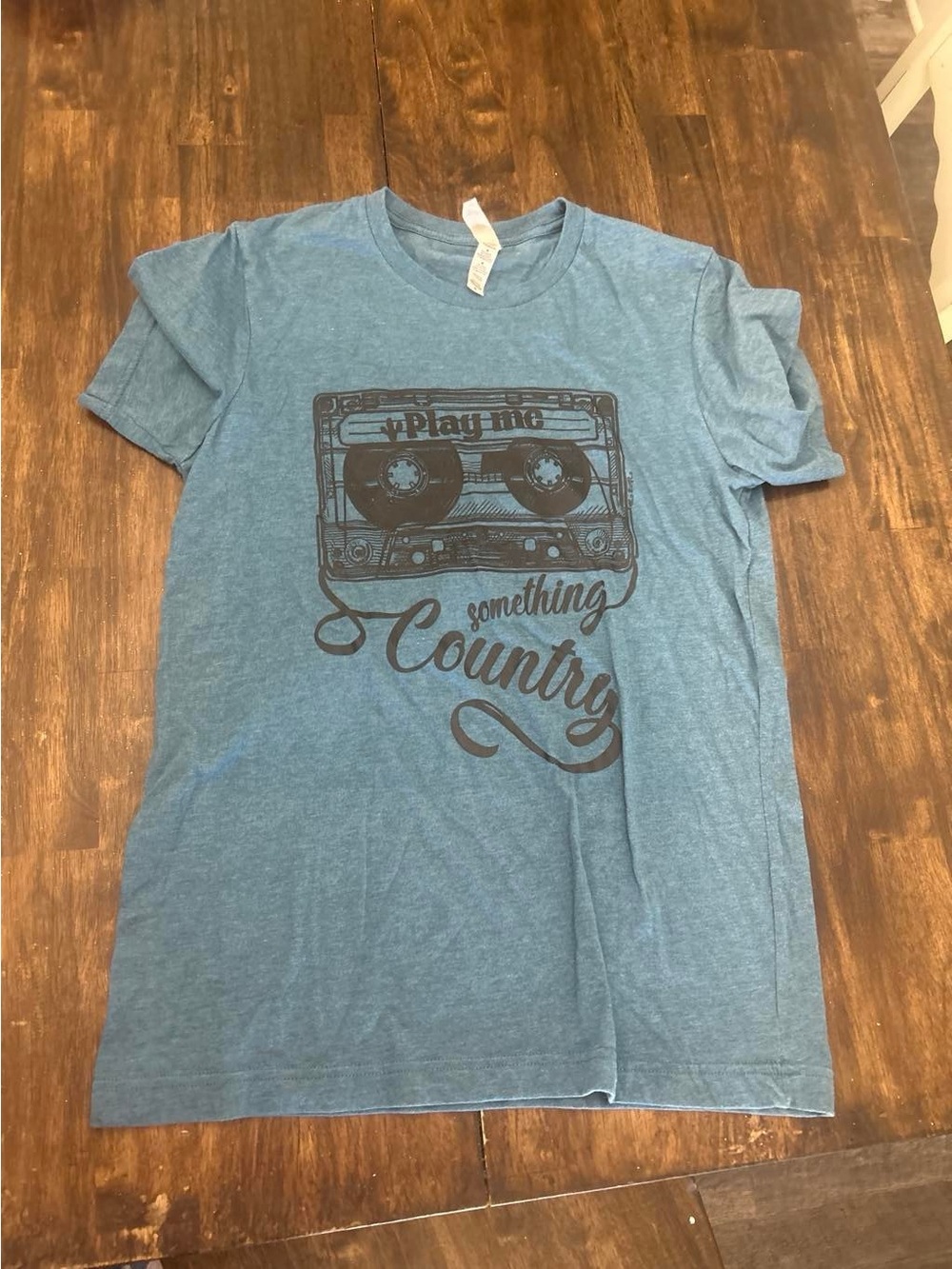 Bella Canvas Blue Heather 'Play Me Something Country' Graphic Tee
